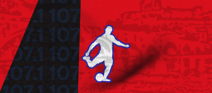Visuel de l’émission Histoire du Foot ASB sur Radio Ciel Bleu Béziers, dédiée au football local et à l’AS Béziers.