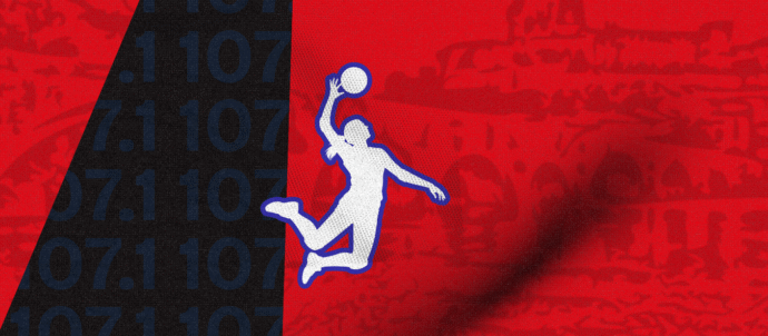 Visuel de l’émission volley féminin sur Radio Ciel Bleu Béziers, radio locale 107.1 FM